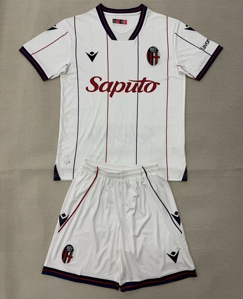 Kids-Bologna 25/26 Away White Soccer Jersey
